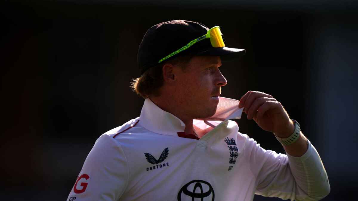 Ollie Pope in the field for England