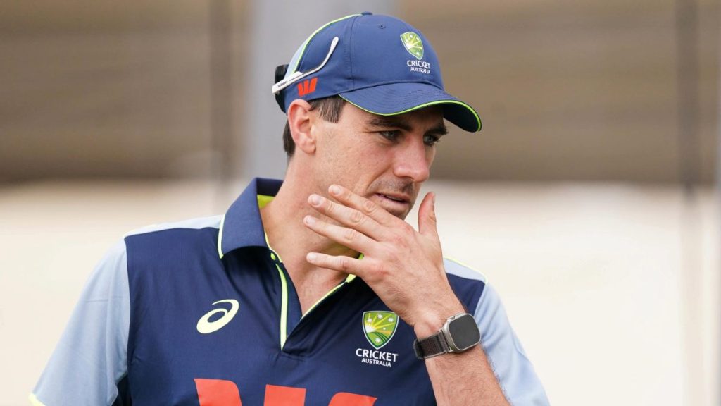 Pat Cummins, pictured during a nets session, has not been included in Australia's squad for the second Ashes Test in Brisbane
