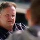 England managing director of cricket Rob Key (left) is interviewed during a nets session at the Melbourne Cricket Ground on Tuesday