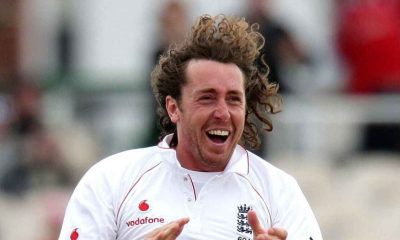 Ryan Sidebottom in action for England