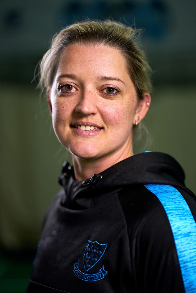Sarah Taylor in Sussex training kit.