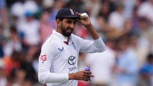 Shoaib Bashir playing for England
