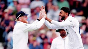 Teamwork, dreamwork: Ben Stokes coaxed a career best out of Shoaib Bashir PICTURES: Alamy