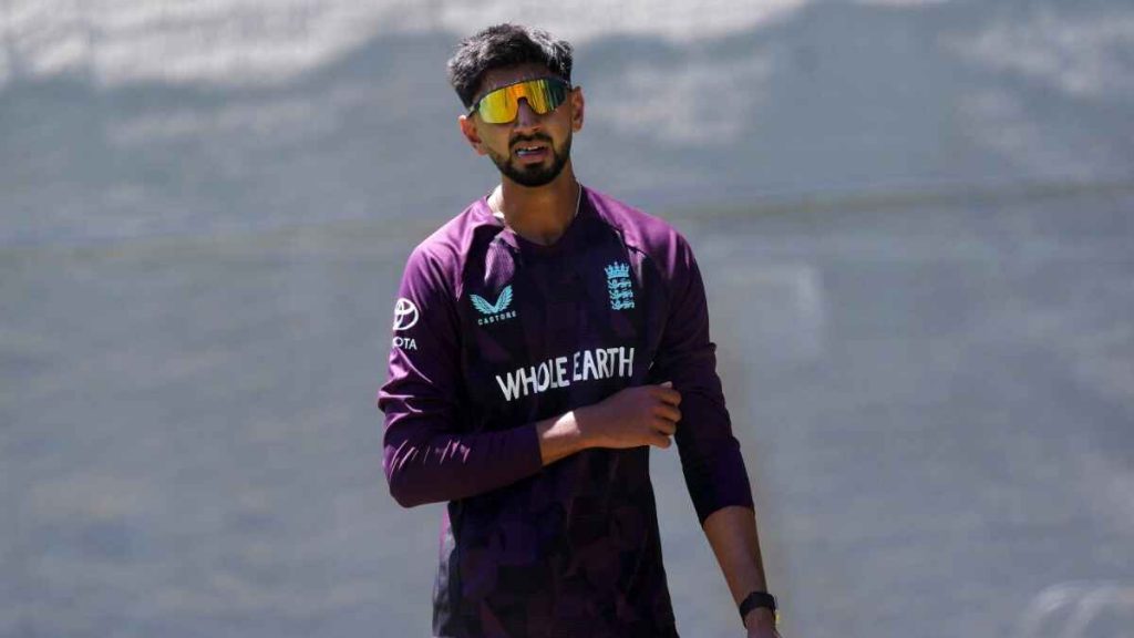 England spinner Shoaib Bashir in the nets