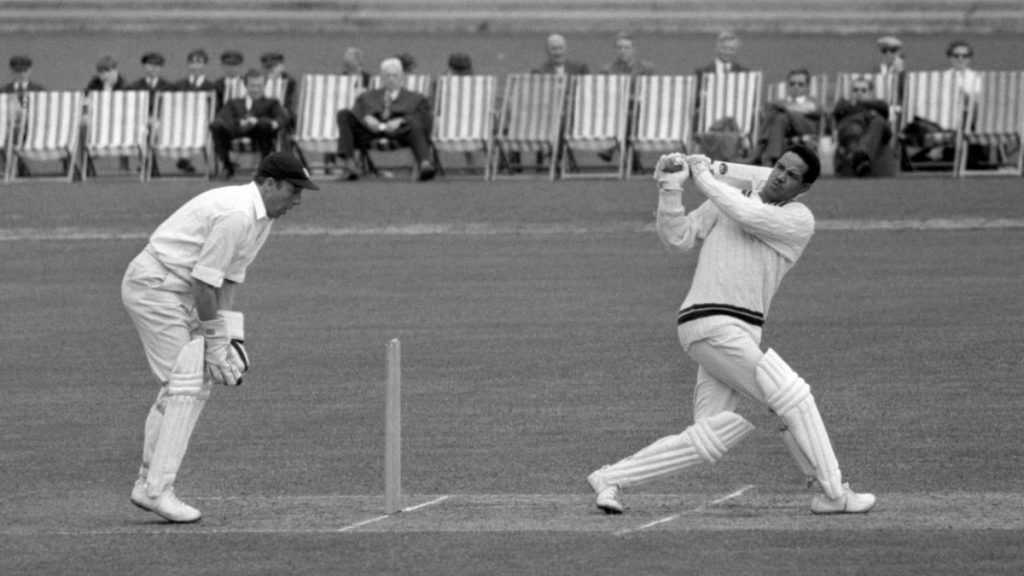 Garfield Sobers (right) in action against England