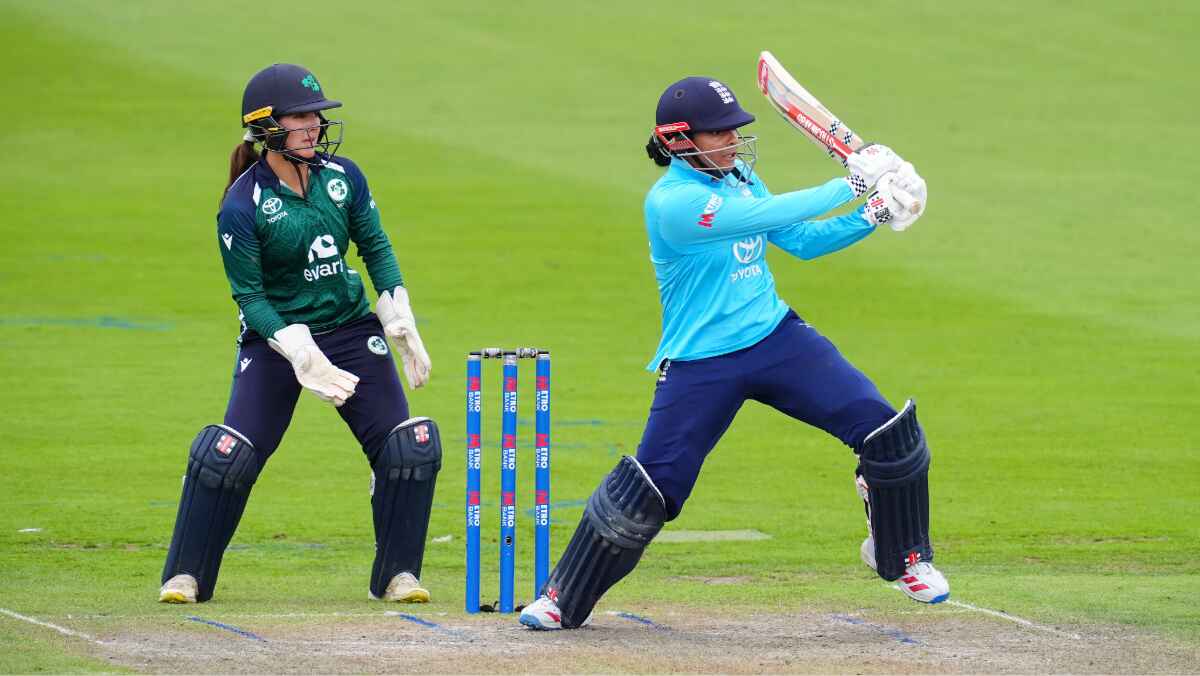 Sophia Dunkley scored her highest one-day international score for England