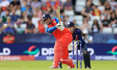 Sophia Dunkley batting for England