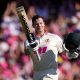 Steve Smith celebrates his century