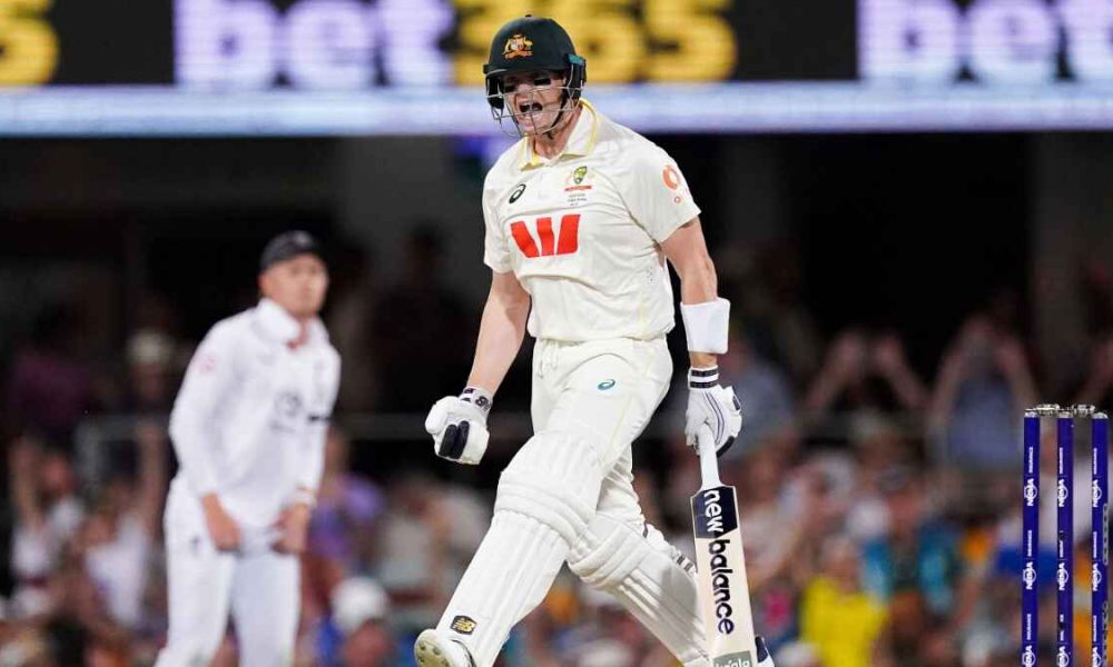 Steve Smith celebrates