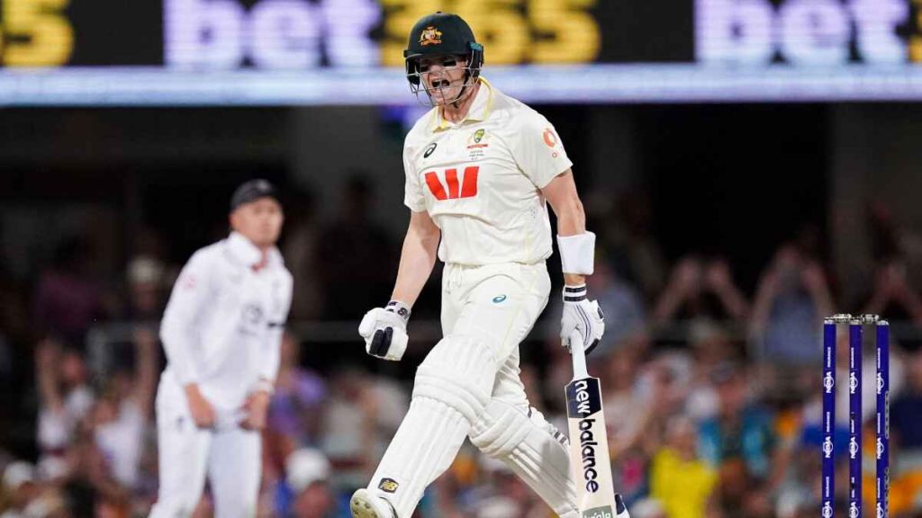 Steve Smith celebrates