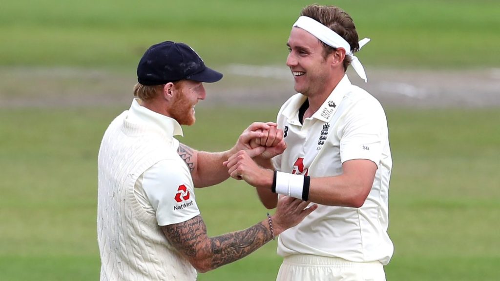 Stuart Broad, right, hailed Ben Stokes&rsquo; impact on England cricket