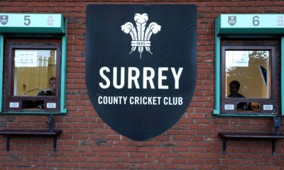 Surrey badge at the Kia Oval.