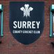 Surrey badge at the Kia Oval.