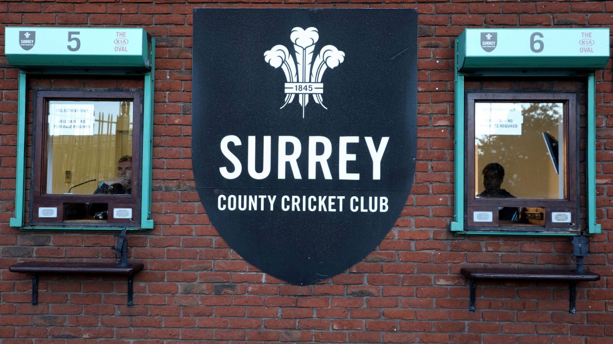 Surrey badge at the Kia Oval.