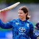 England’s Tammy Beaumont walks off the pitch against West Indies in Leicester last year