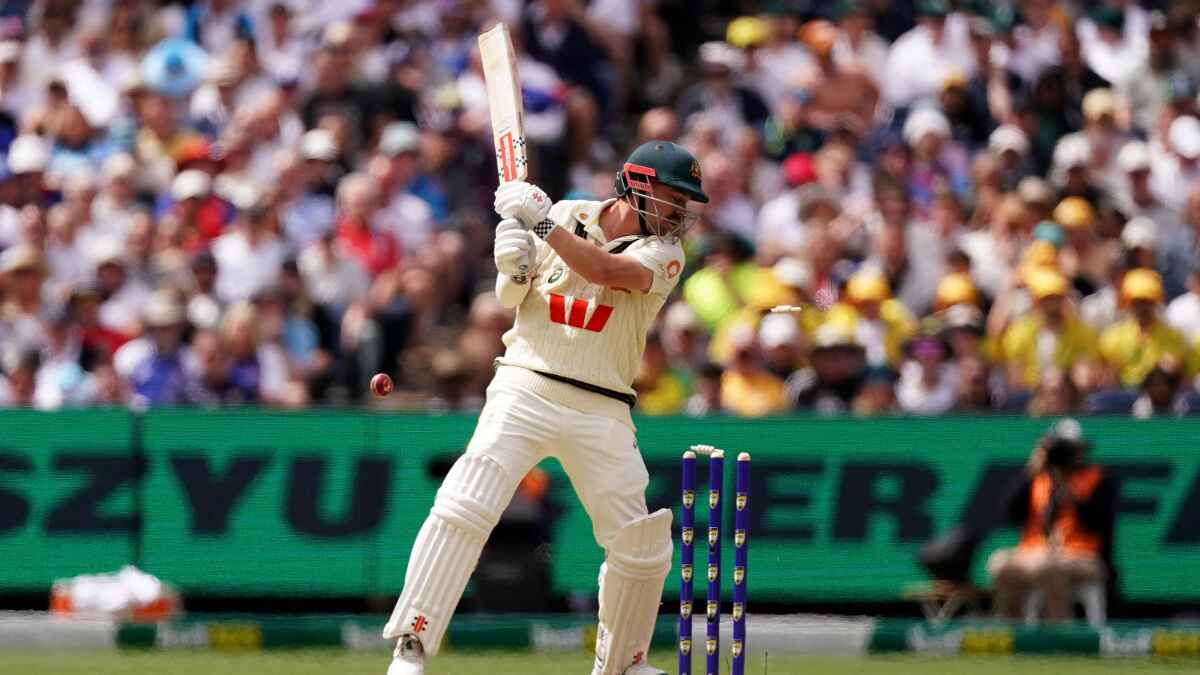 Travis Head is bowled