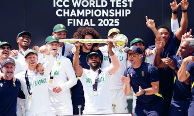 South Africa’s Temba Bavuma lifts the World Test Championship mace at Lord’s last summer